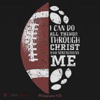 Christian Football Philippians 413 Religious Verse Faith T-Shirt thumb 7