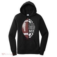 Christian Football Philippians 413 Religious Verse Faith Women's Hoodie thumb 0