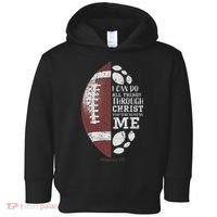 Christian Football Philippians 413 Religious Verse Faith Toddler Hoodie thumb 0