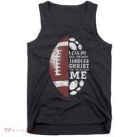 Christian Football Philippians 413 Religious Verse Faith Tank Top thumb 0