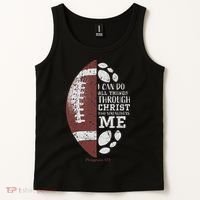 Christian Football Philippians 413 Religious Verse Faith Tank Top thumb 2