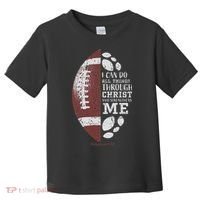 Christian Football Philippians 413 Religious Verse Faith Toddler T-Shirt thumb 0