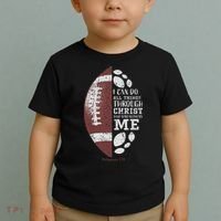 Christian Football Philippians 413 Religious Verse Faith Toddler T-Shirt thumb 2
