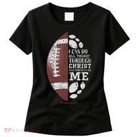 Christian Football Philippians 413 Religious Verse Faith Women's T-Shirt thumb 0