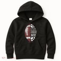 Christian Football Philippians 413 Religious Verse Faith Kids Hoodie thumb 0