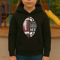 Christian Football Philippians 413 Religious Verse Faith Kids Hoodie thumb 3