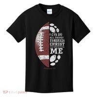 Christian Football Philippians 413 Religious Verse Faith Kids T-Shirt thumb 0