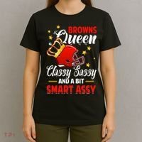 Cleveland Football Queen Classy Sassy And A Bit Smart Assy T-Shirt thumb 4