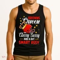 Cleveland Football Queen Classy Sassy And A Bit Smart Assy Tank Top thumb 3