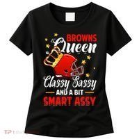 Cleveland Football Queen Classy Sassy And A Bit Smart Assy Women's T-Shirt thumb 0