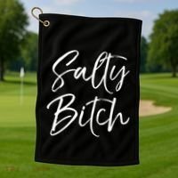 Cute Feminist Quote Empowert Gift Salty Bitch Meaningful Gift Golf Towel thumb 1