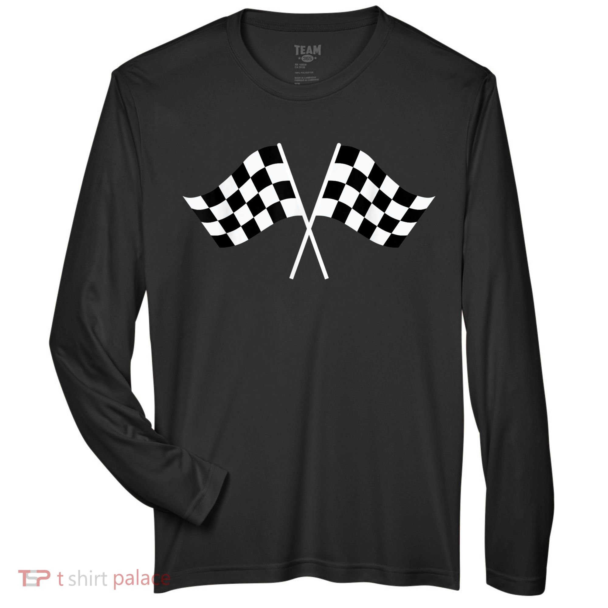 Checkered Flag Racing Zone Performance Long-Sleeve T-Shirt