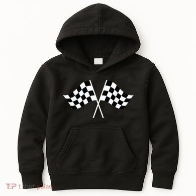 Checkered Flag Racing Kids Hoodie