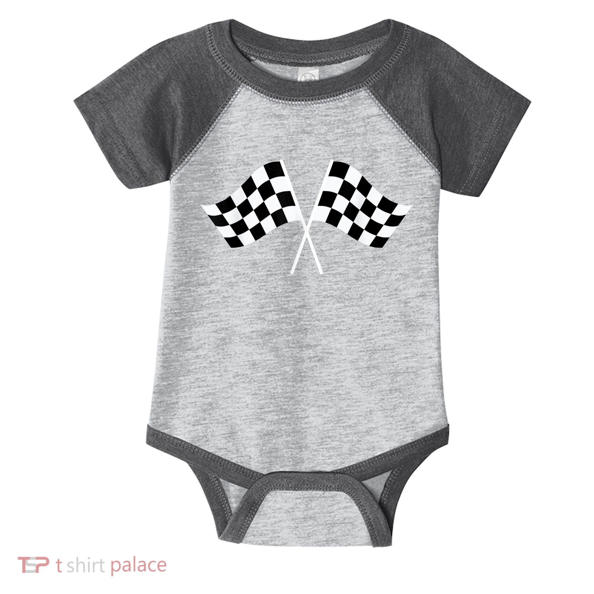 Checkered Flag Racing Infant Baby Jersey Bodysuit