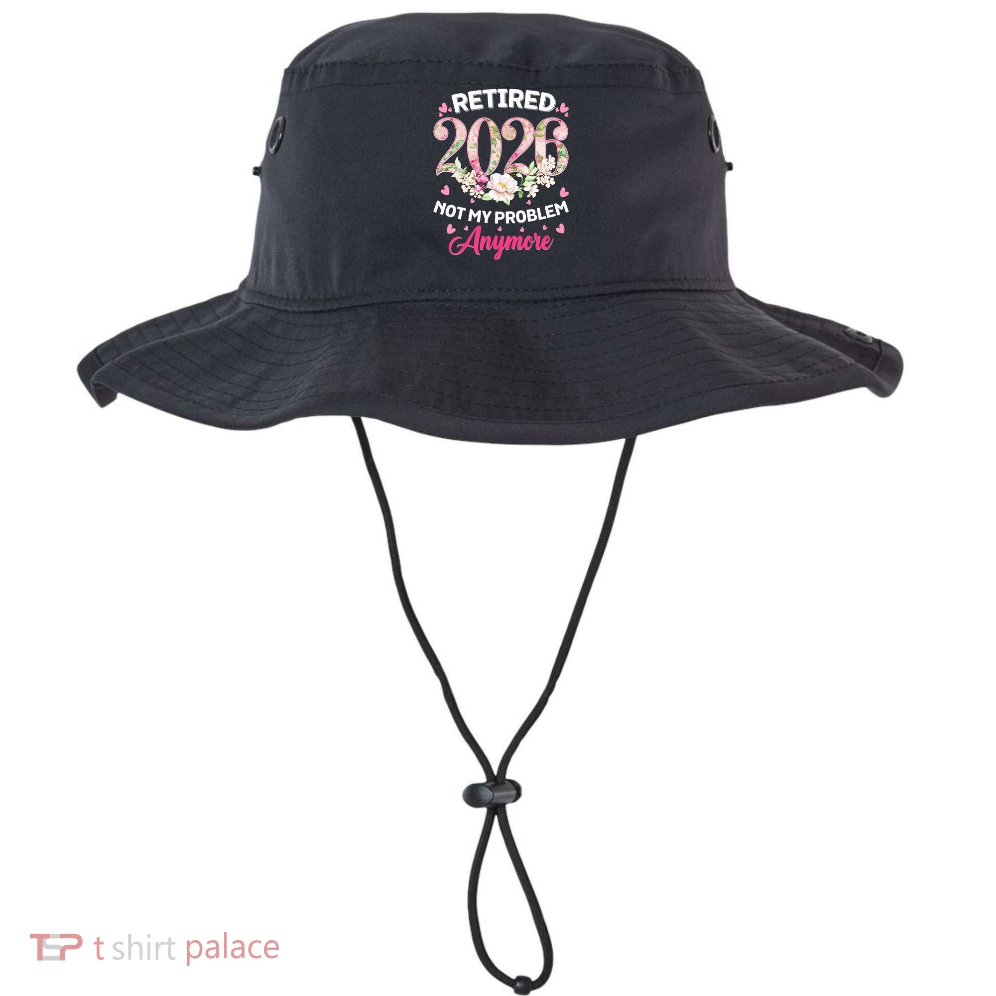 Cute Floral Retired 2026 Not My Problem Anymore Bucket Hat