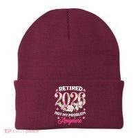 Cute Floral Retired 2026 Not My Problem Anymore Beanie thumb 0