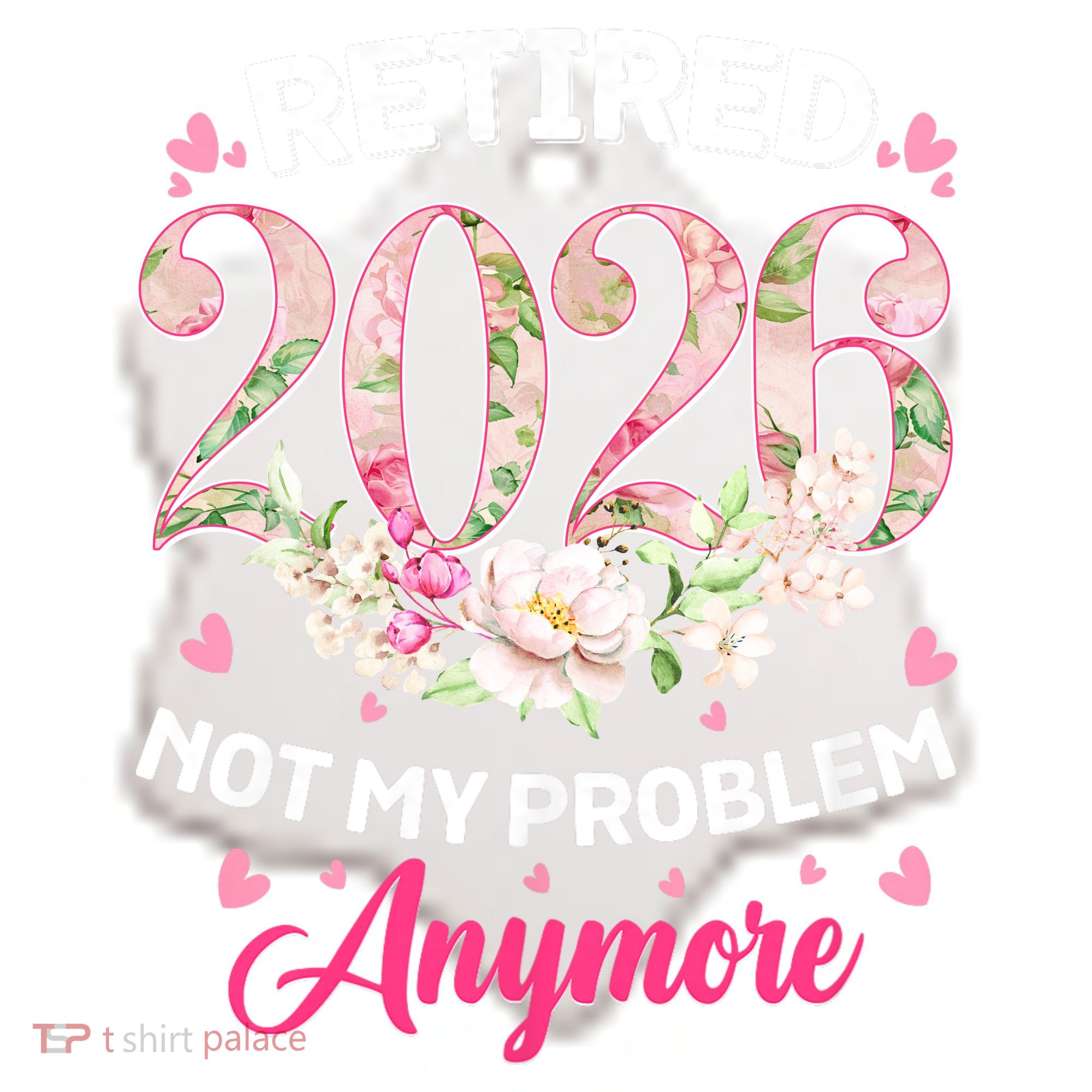 Cute Floral Retired 2026 Not My Problem Anymore Ceramic Ornament
