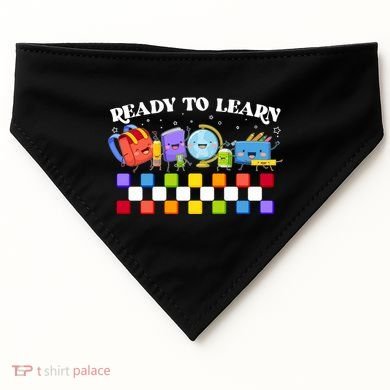 Cute Funny Ready To Learn Back To School USA-Made Doggie Bandana