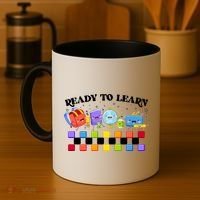 Cute Funny Ready To Learn Back To School Coffee Mug thumb 4