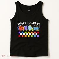 Cute Funny Ready To Learn Back To School Tank Top thumb 2