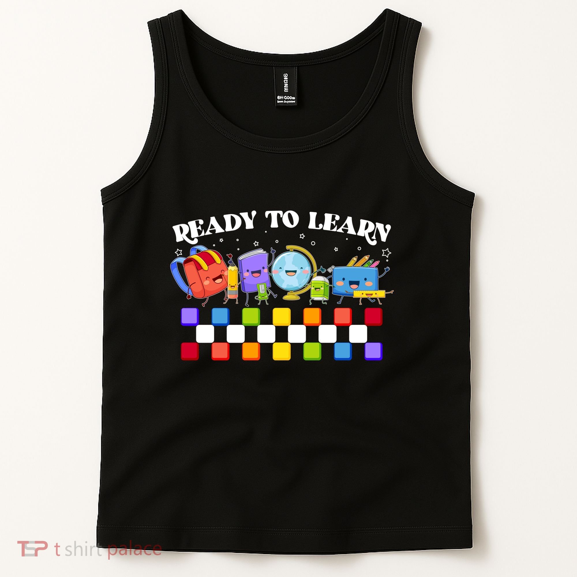 Cute Funny Ready To Learn Back To School Tank Top