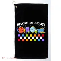 Cute Funny Ready To Learn Back To School Golf Towel thumb 0