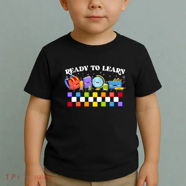 Cute Funny Ready To Learn Back To School Toddler T-Shirt