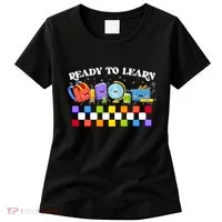 Cute Funny Ready To Learn Back To School Women's T-Shirt thumb 0