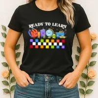 Cute Funny Ready To Learn Back To School Women's T-Shirt thumb 2