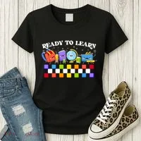 Cute Funny Ready To Learn Back To School Women's T-Shirt thumb 3