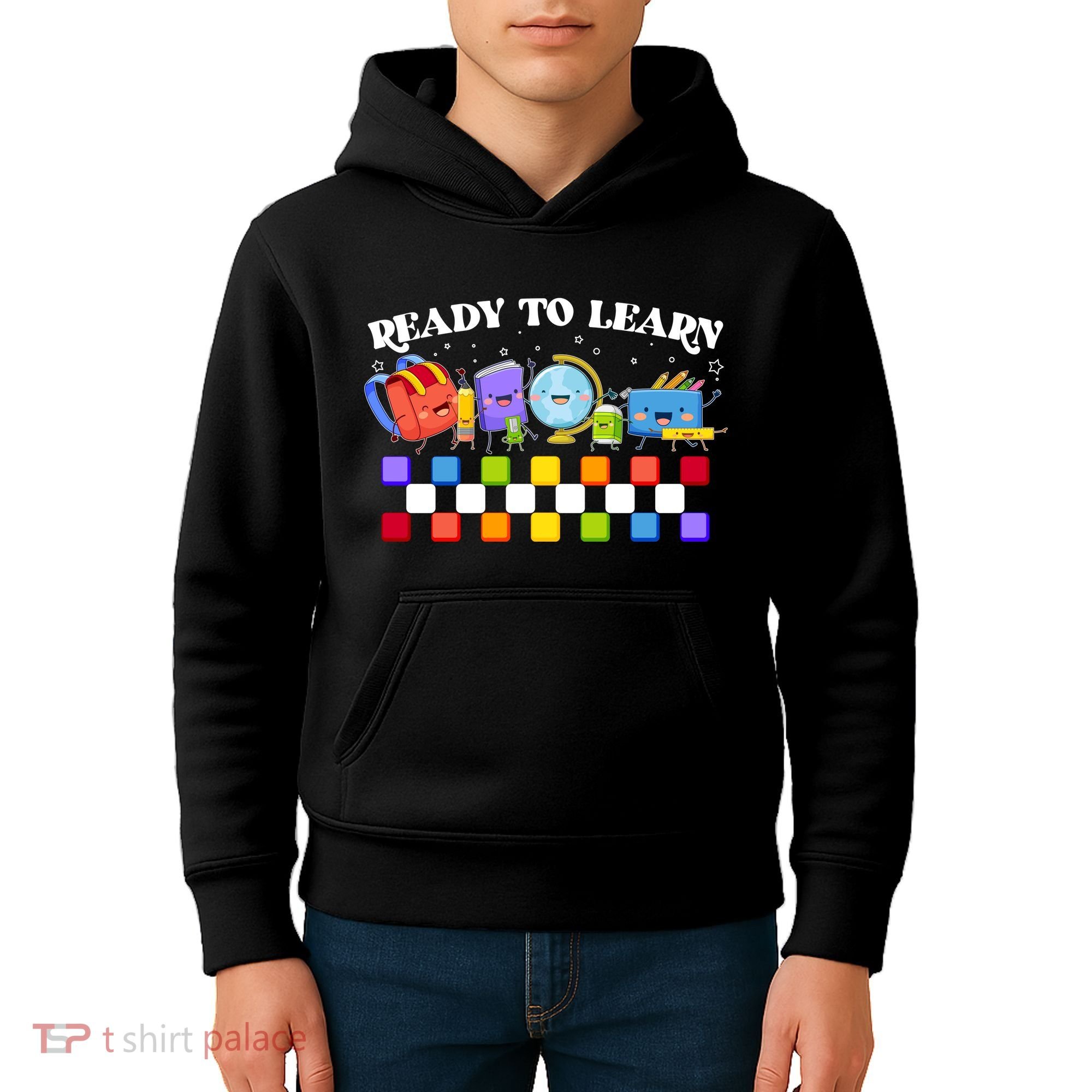 Cute Funny Ready To Learn Back To School Kids Hoodie