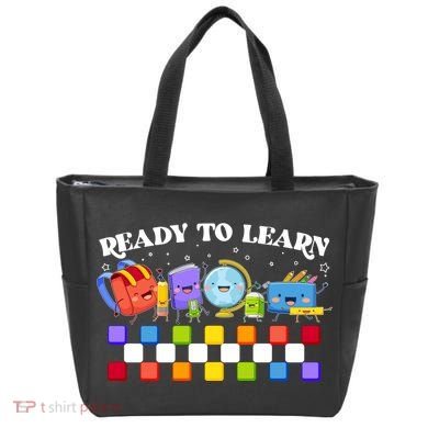 Cute Funny Ready To Learn Back To School Tote Bag