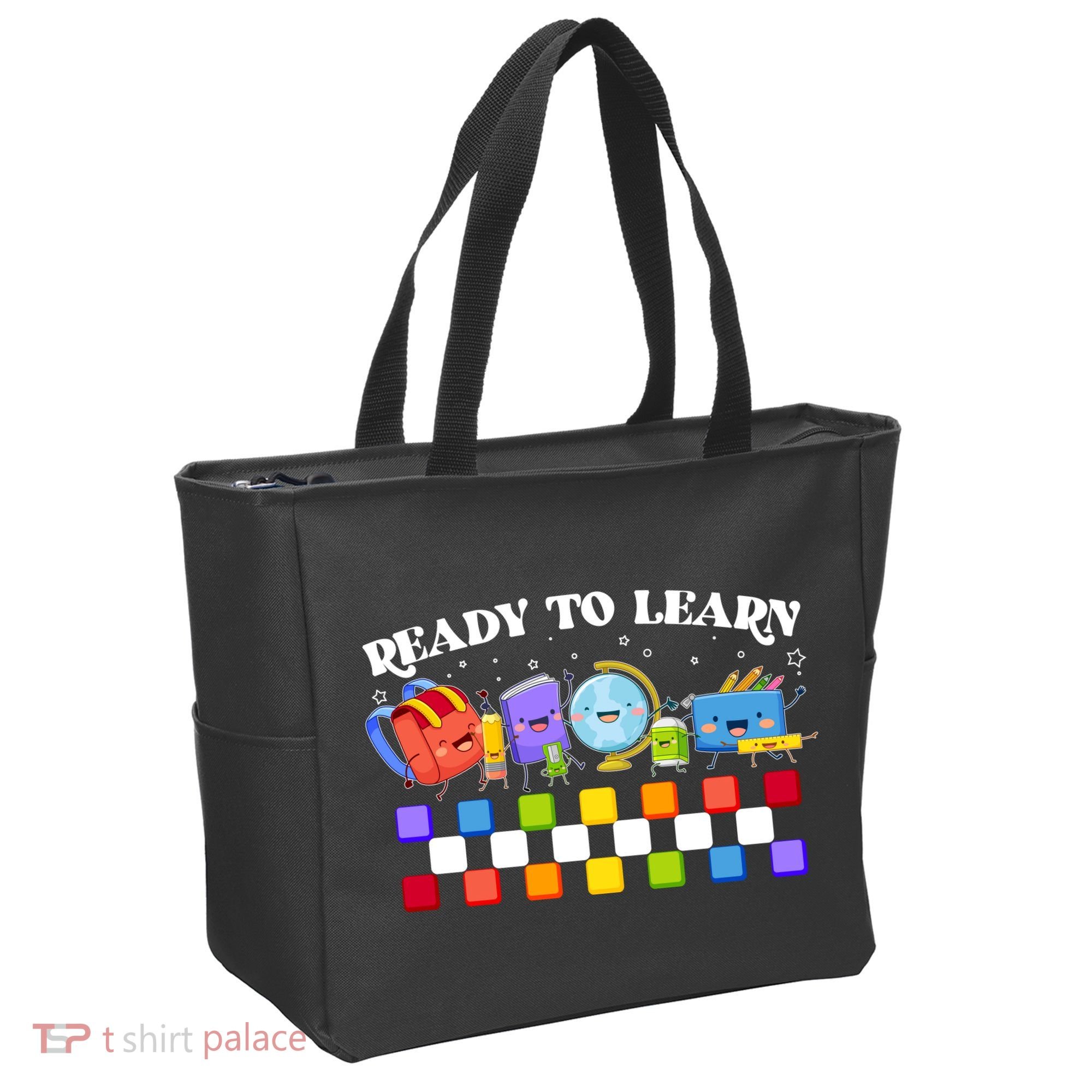 Cute Funny Ready To Learn Back To School Tote Bag