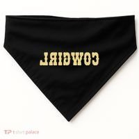 Country Funny Reverse Cowgirl USA-Made Doggie Bandana thumb 0