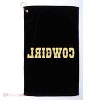 Country Funny Reverse Cowgirl Golf Towel thumb 0