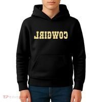 Country Funny Reverse Cowgirl Kids Hoodie thumb 4