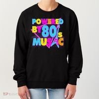Cool Funny Retro Powered By 80's Music Women's Sweatshirt thumb 0