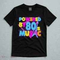 Cool Funny Retro Powered By 80's Music T-Shirt thumb 5
