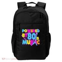 Cool Funny Retro Powered By 80's Music Backpack thumb 0