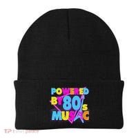 Cool Funny Retro Powered By 80's Music Beanie thumb 0