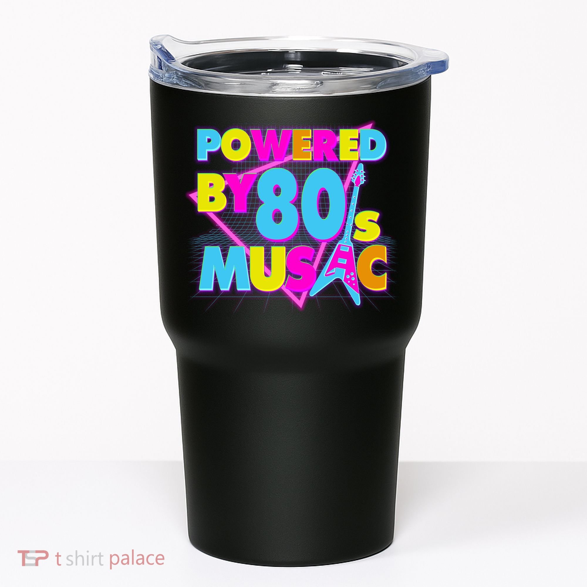 Cool Funny Retro Powered By 80's Music Tumbler