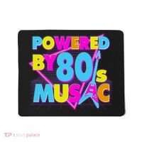 Cool Funny Retro Powered By 80's Music Mousepad thumb 0