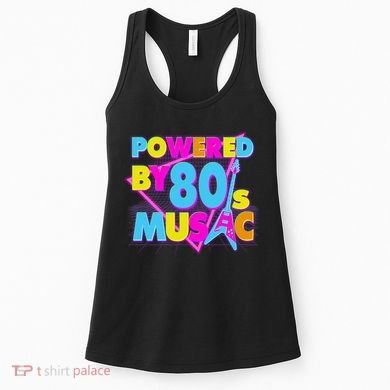 Cool Funny Retro Powered By 80's Music Women's Tank Top