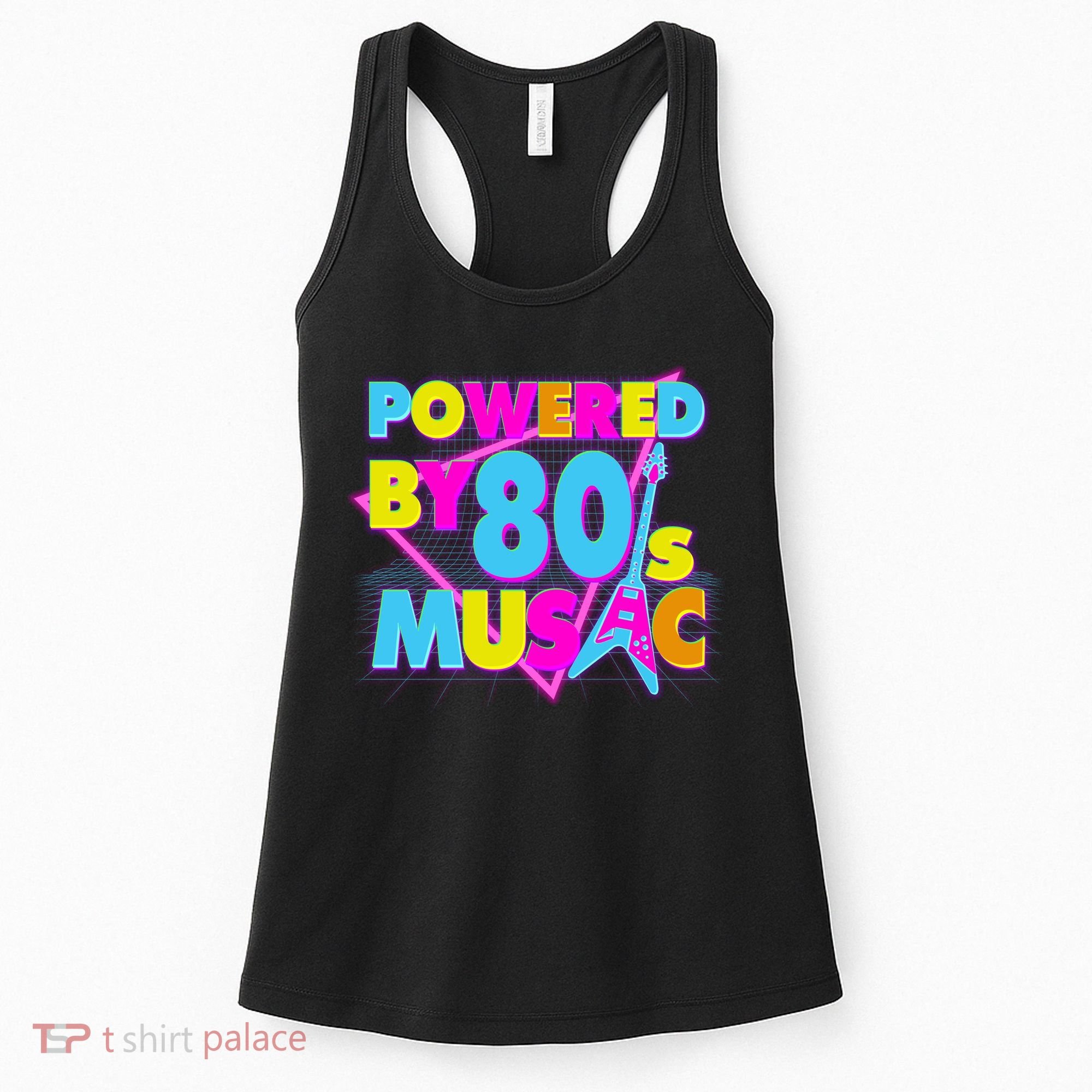 Cool Funny Retro Powered By 80's Music Women's Tank Top