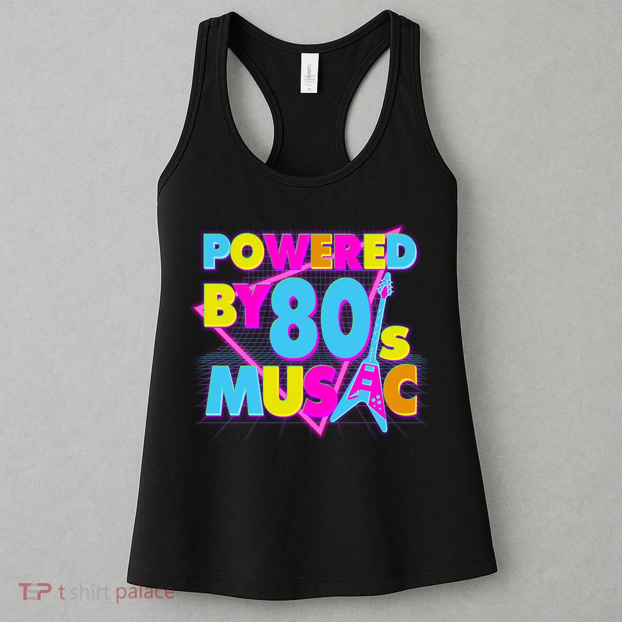Cool Funny Retro Powered By 80's Music Women's Tank Top