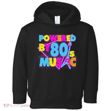 Cool Funny Retro Powered By 80's Music Toddler Hoodie