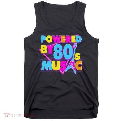 Cool Funny Retro Powered By 80's Music Tank Top