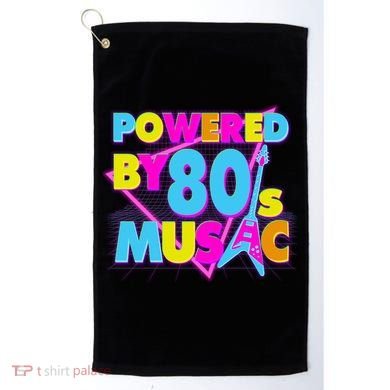 Cool Funny Retro Powered By 80's Music Golf Towel