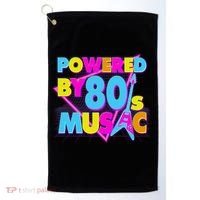 Cool Funny Retro Powered By 80's Music Golf Towel thumb 0