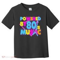 Cool Funny Retro Powered By 80's Music Toddler T-Shirt thumb 0